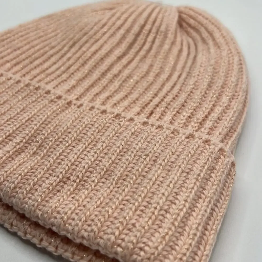 Style & Co Blush Solid Shine Cuff Beanie NWT